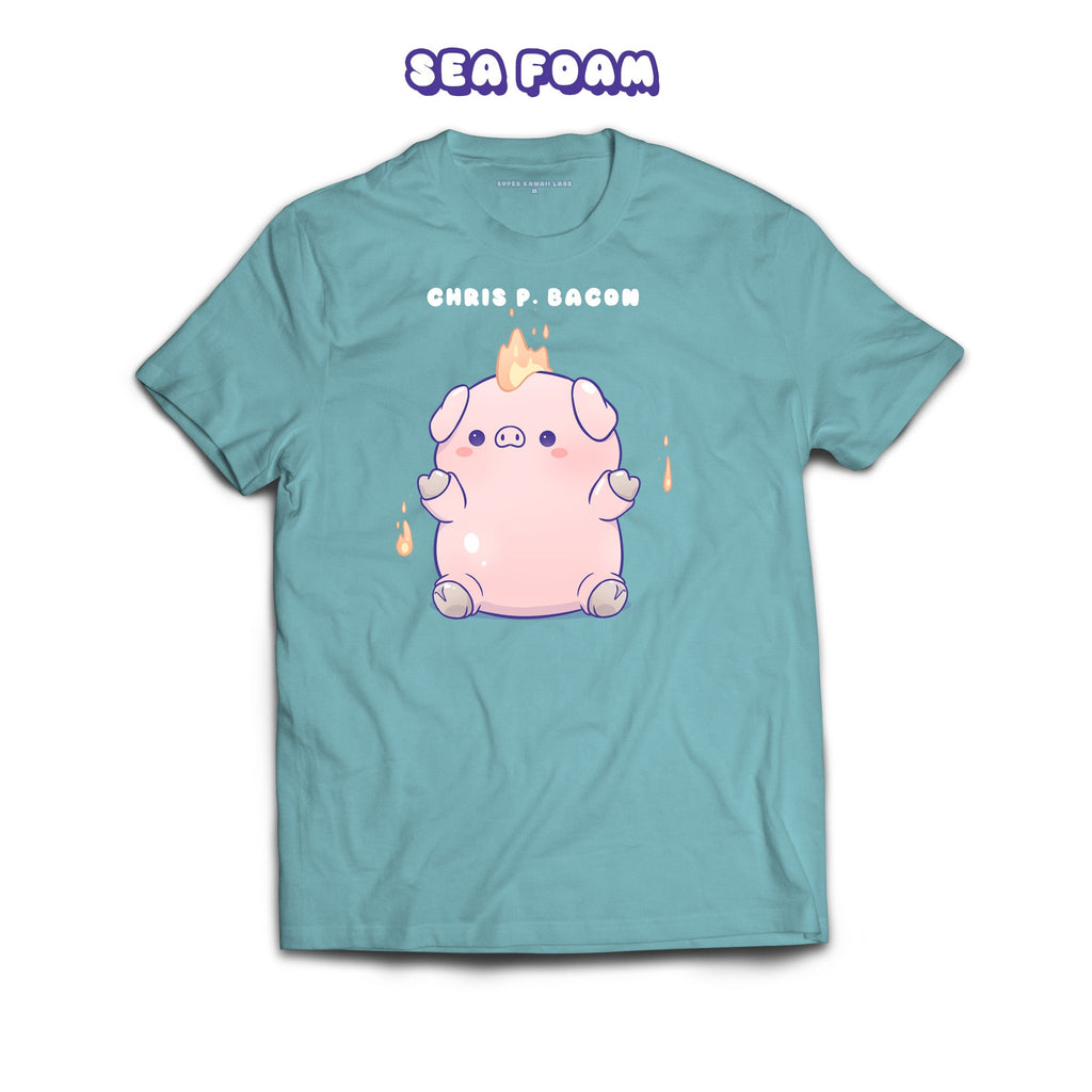 Pig T-shirt, Sea Foam 100% Ringspun Cotton T-shirt