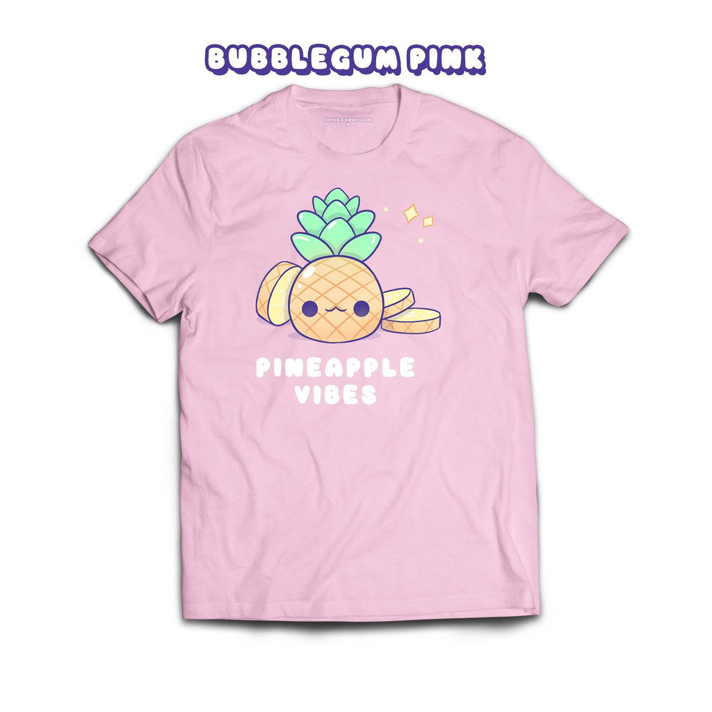 Pineapple T-shirt, Bubblegum Pink 100% Ringspun Cotton T-shirt