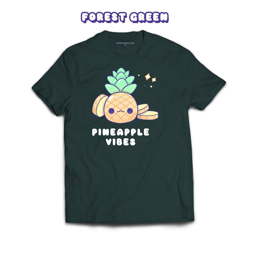 Pineapple T-shirt, Forest Green 100% Ringspun Cotton T-shirt