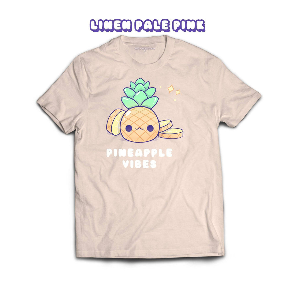 Pineapple T-shirt, Linen Pale Pink 100% Ringspun Cotton T-shirt