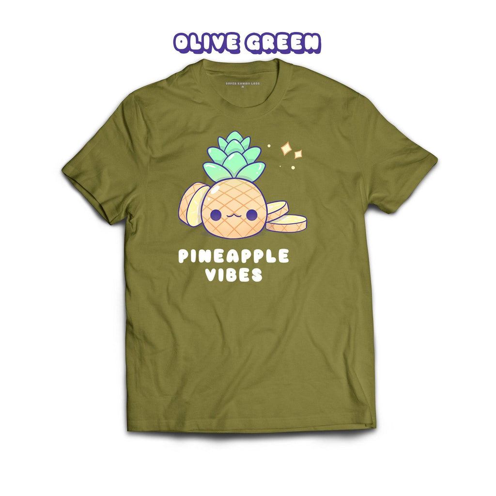 Pineapple T-shirt, Olive Green 100% Ringspun Cotton T-shirt