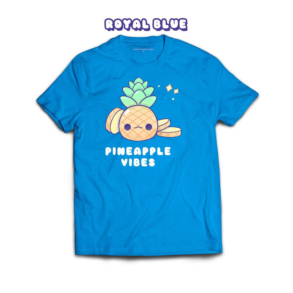 Pineapple T-shirt, Royal Blue 100% Ringspun Cotton T-shirt