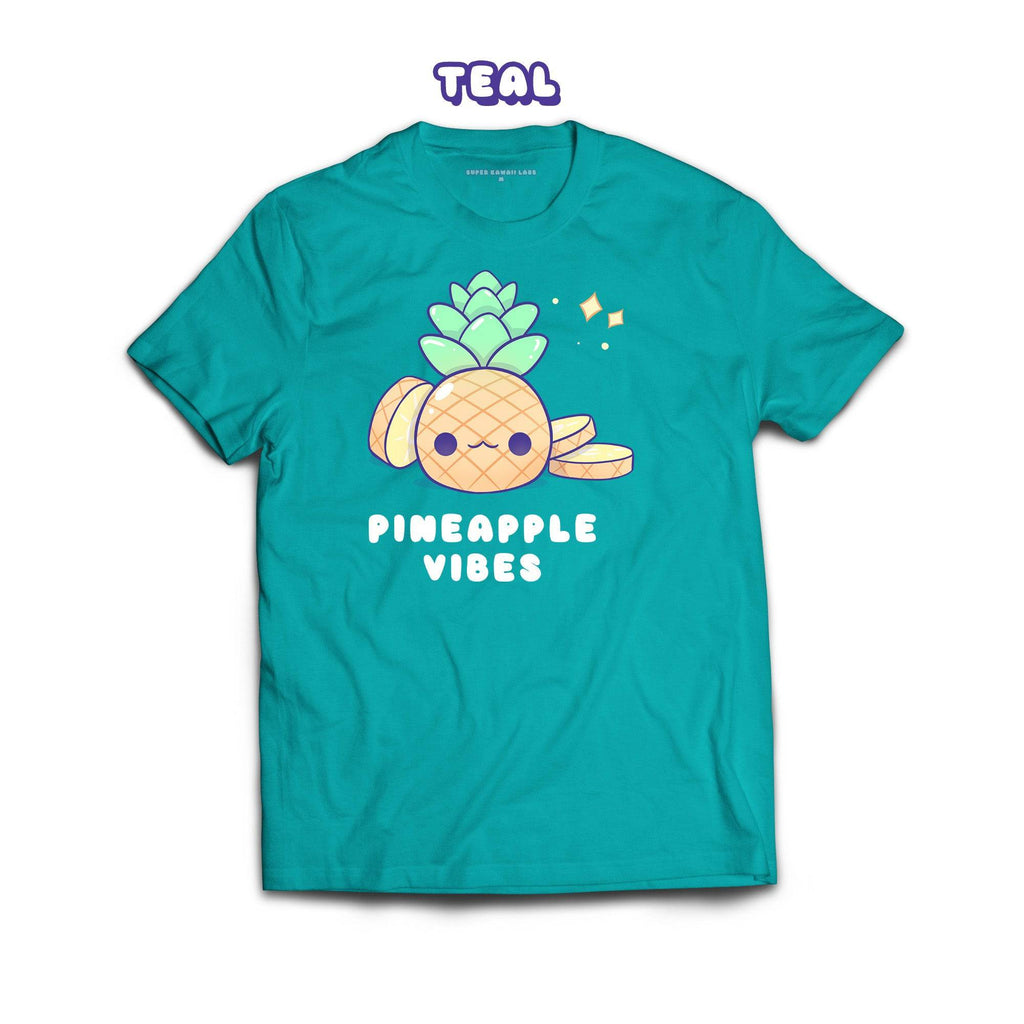 Pineapple T-shirt, Teal 100% Ringspun Cotton T-shirt