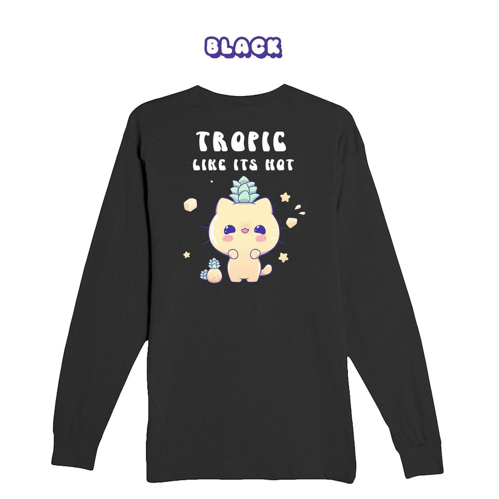 Pineapple Cat Longsleeve T-shirt - Super Kawaii Labs