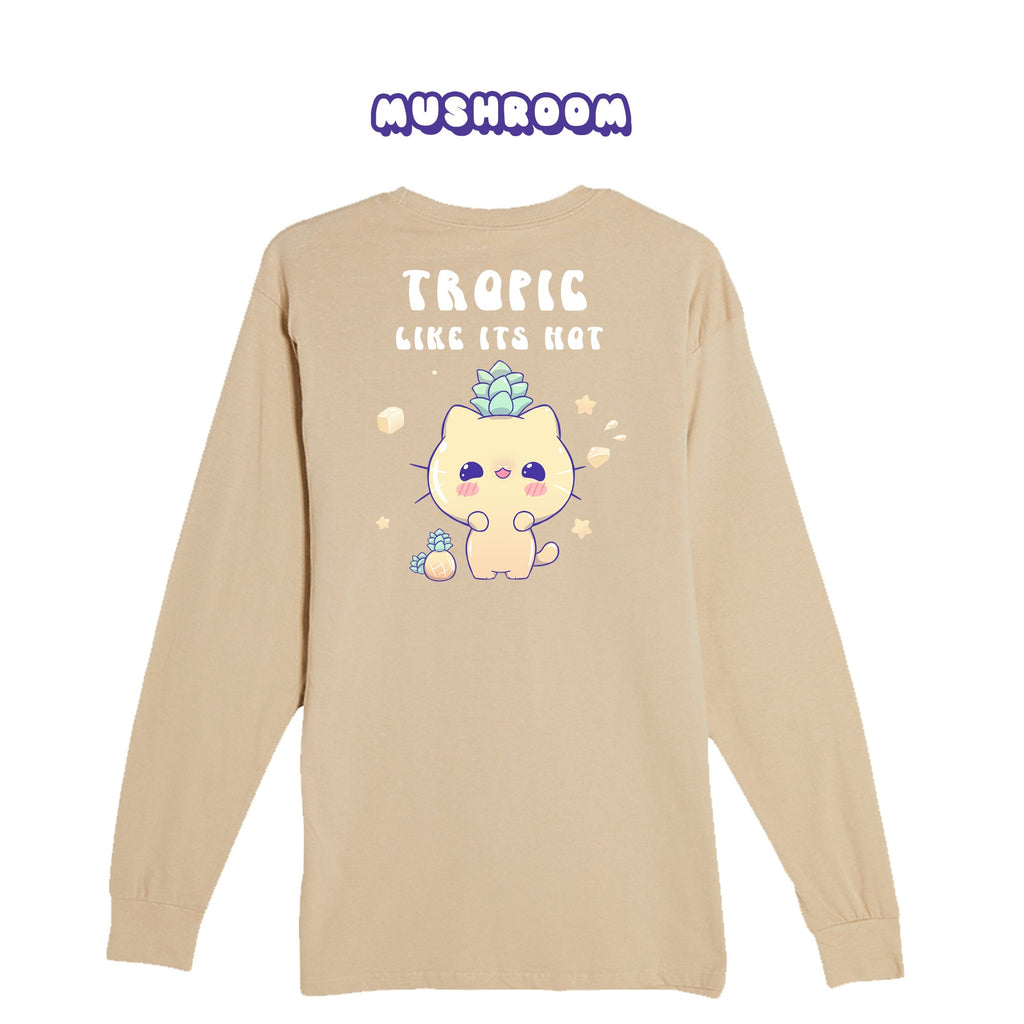 Pineapple Cat Longsleeve T-shirt - Super Kawaii Labs