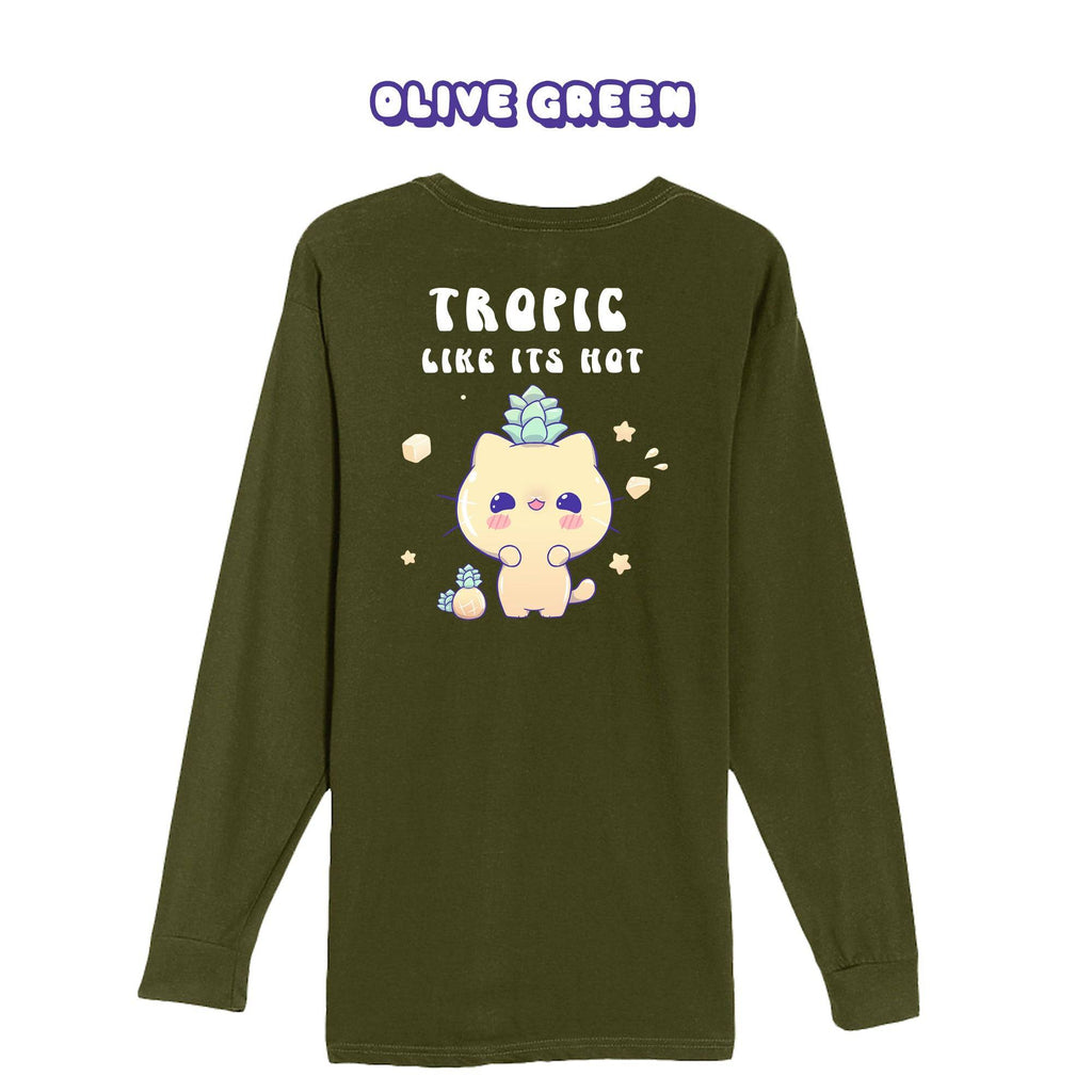 Pineapple Cat Longsleeve T-shirt - Super Kawaii Labs