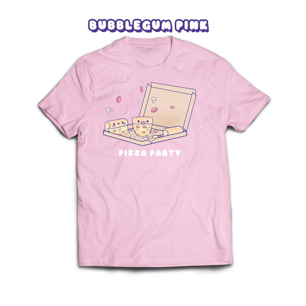 Pizza T-shirt, Bubblegum Pink 100% Ringspun Cotton T-shirt