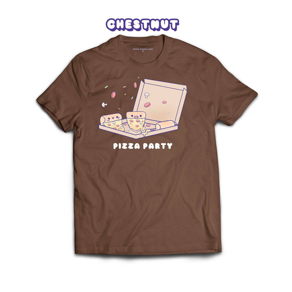 Pizza T-shirt, Chestnut 100% Ringspun Cotton T-shirt