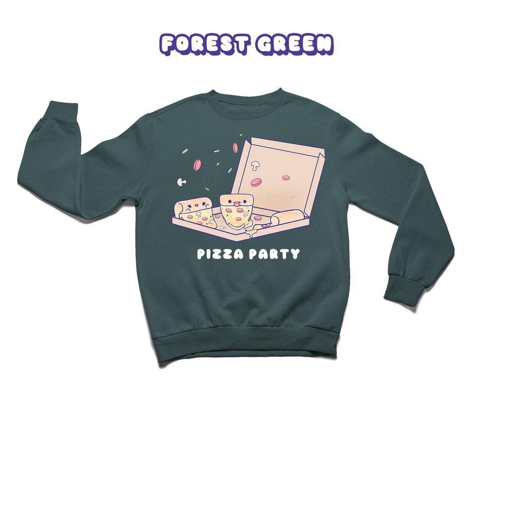 Pizza Forest Green Crewneck Sweatshirt