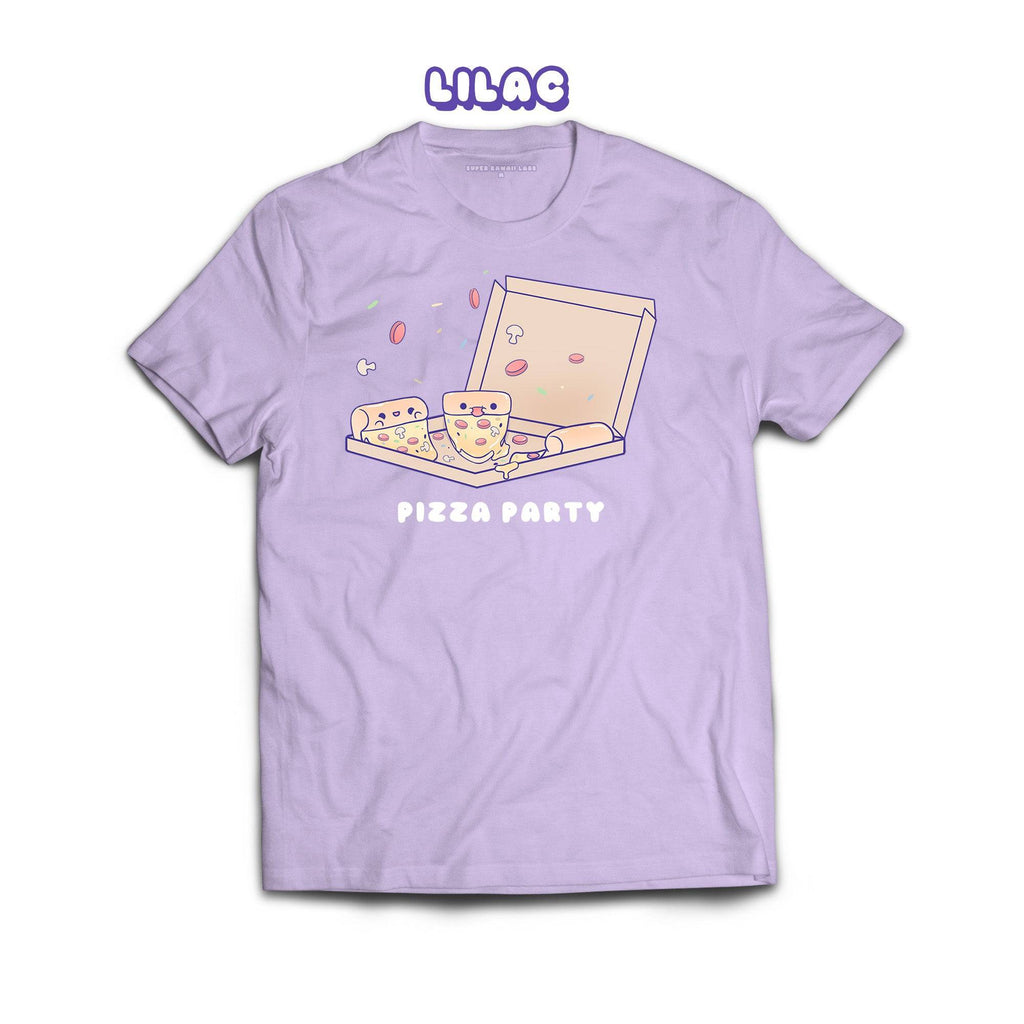 Pizza T-shirt, Lilac 100% Ringspun Cotton T-shirt