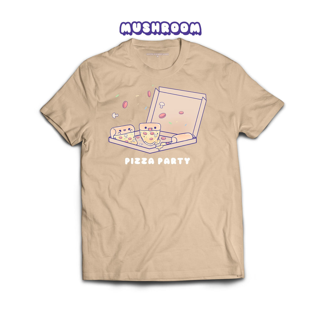Pizza T-shirt, Mushroom 100% Ringspun Cotton T-shirt