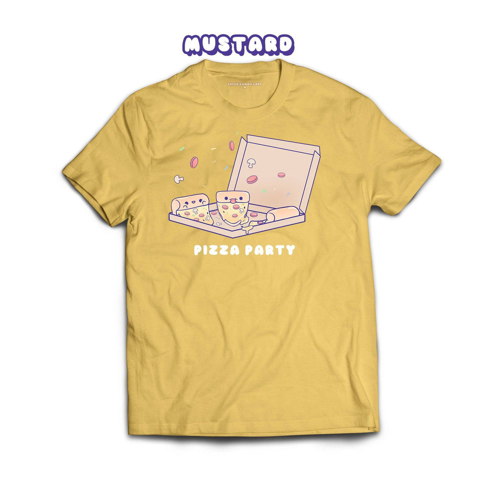 Pizza T-shirt, Mustard 100% Ringspun Cotton T-shirt