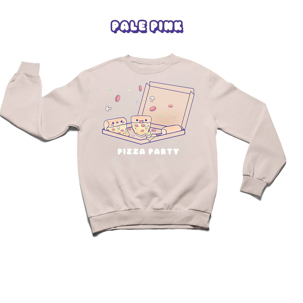 Pizza Pale Pink Crewneck Sweatshirt
