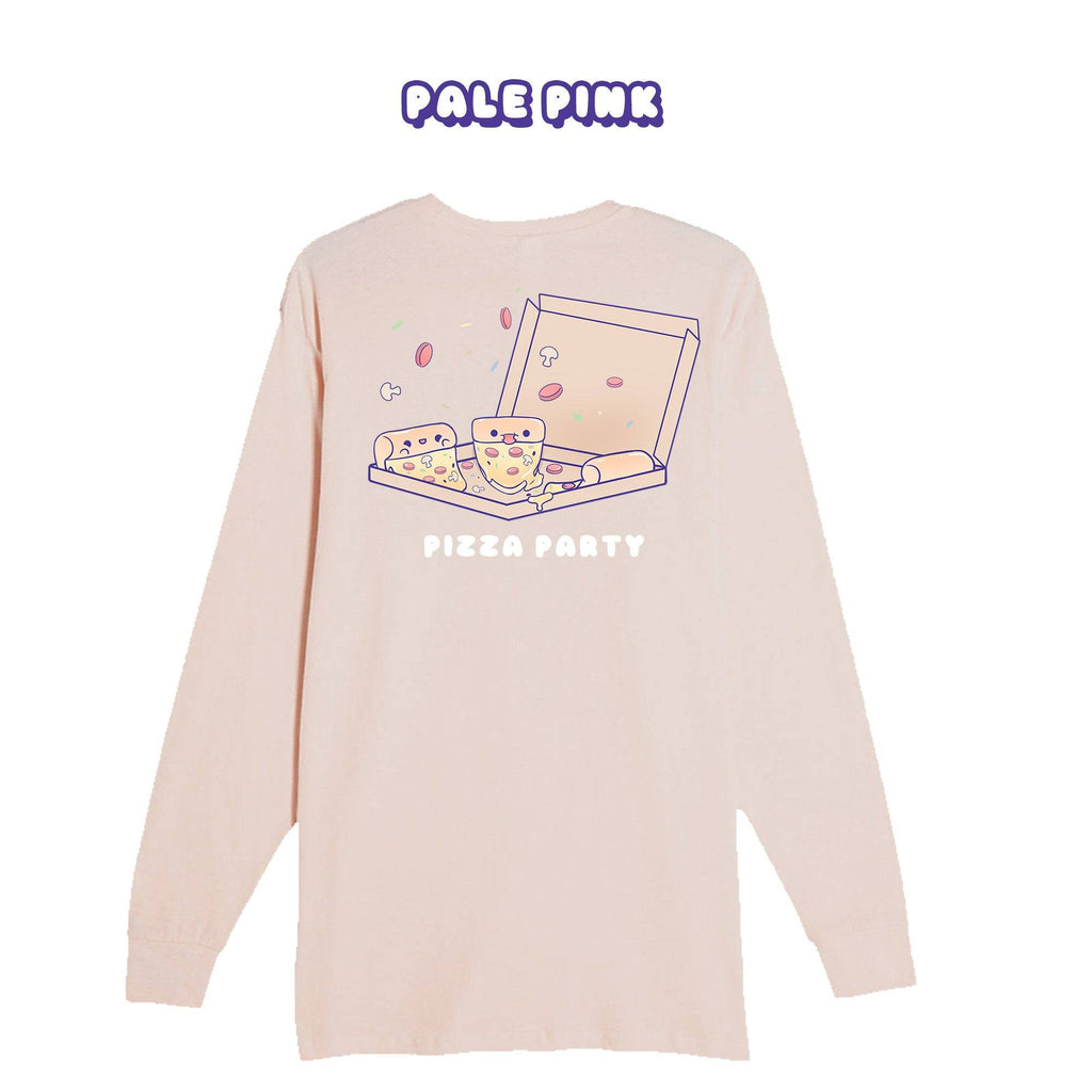 Pizza Pale Pink Longsleeve T-shirt