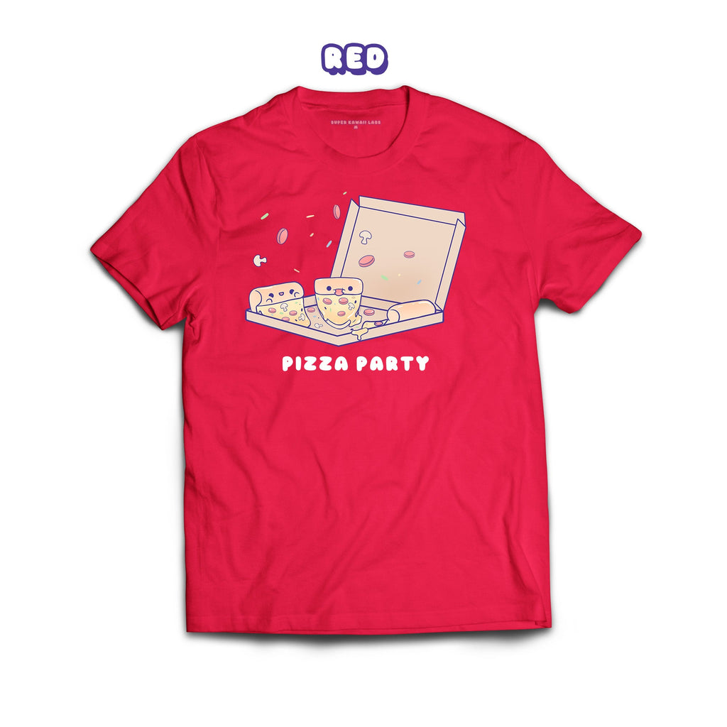 Pizza T-shirt, Red 100% Ringspun Cotton T-shirt
