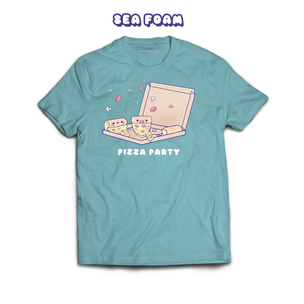 Pizza T-shirt, Sea Foam 100% Ringspun Cotton T-shirt