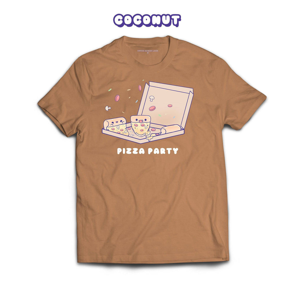 Pizza T-shirt, Toasted Coconut 100% Ringspun Cotton T-shirt