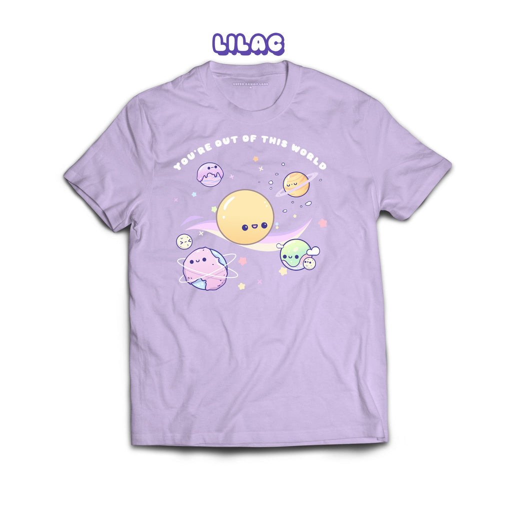 Planets T-shirt, Lilac 100% Ringspun Cotton T-shirt