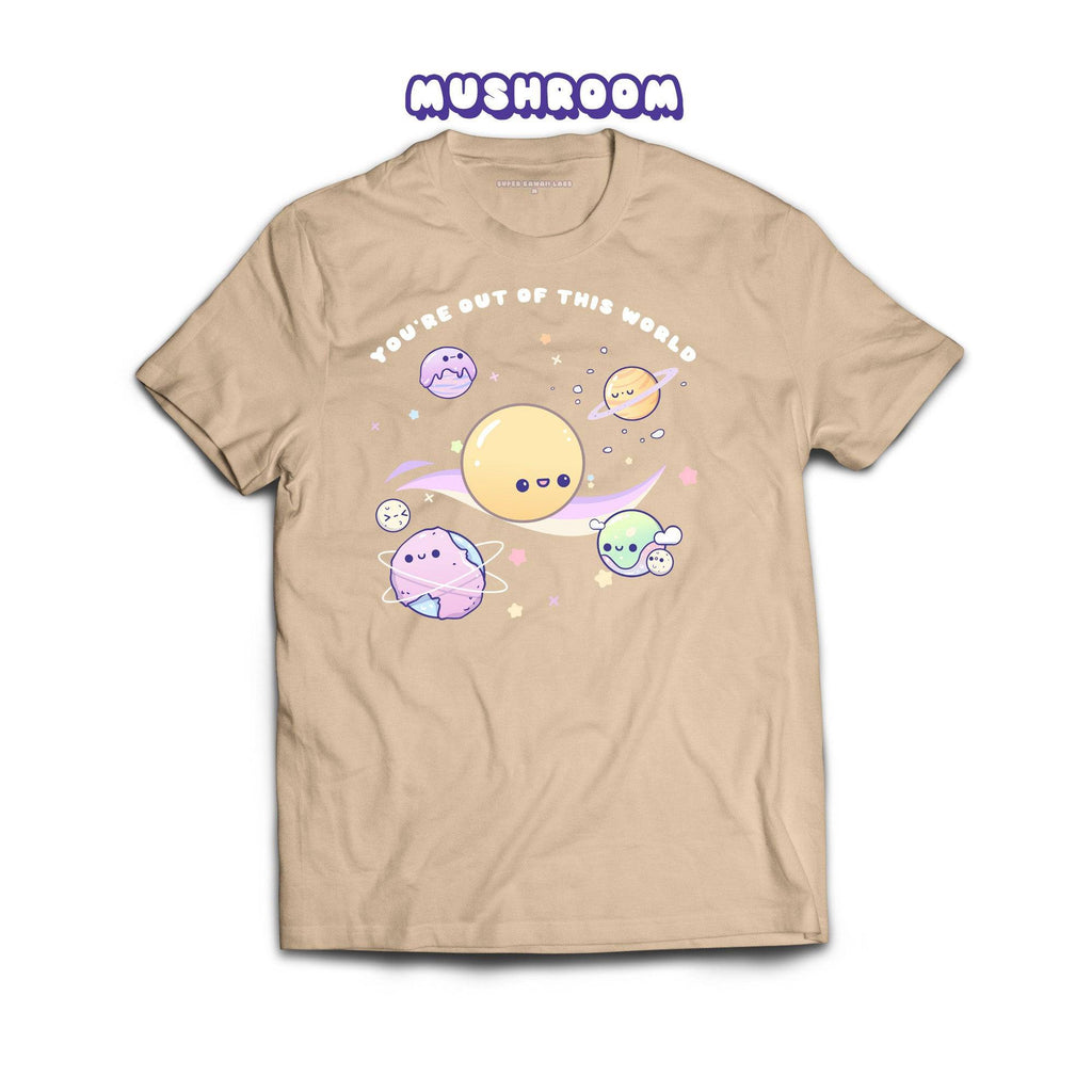 Planets T-shirt, Mushroom 100% Ringspun Cotton T-shirt