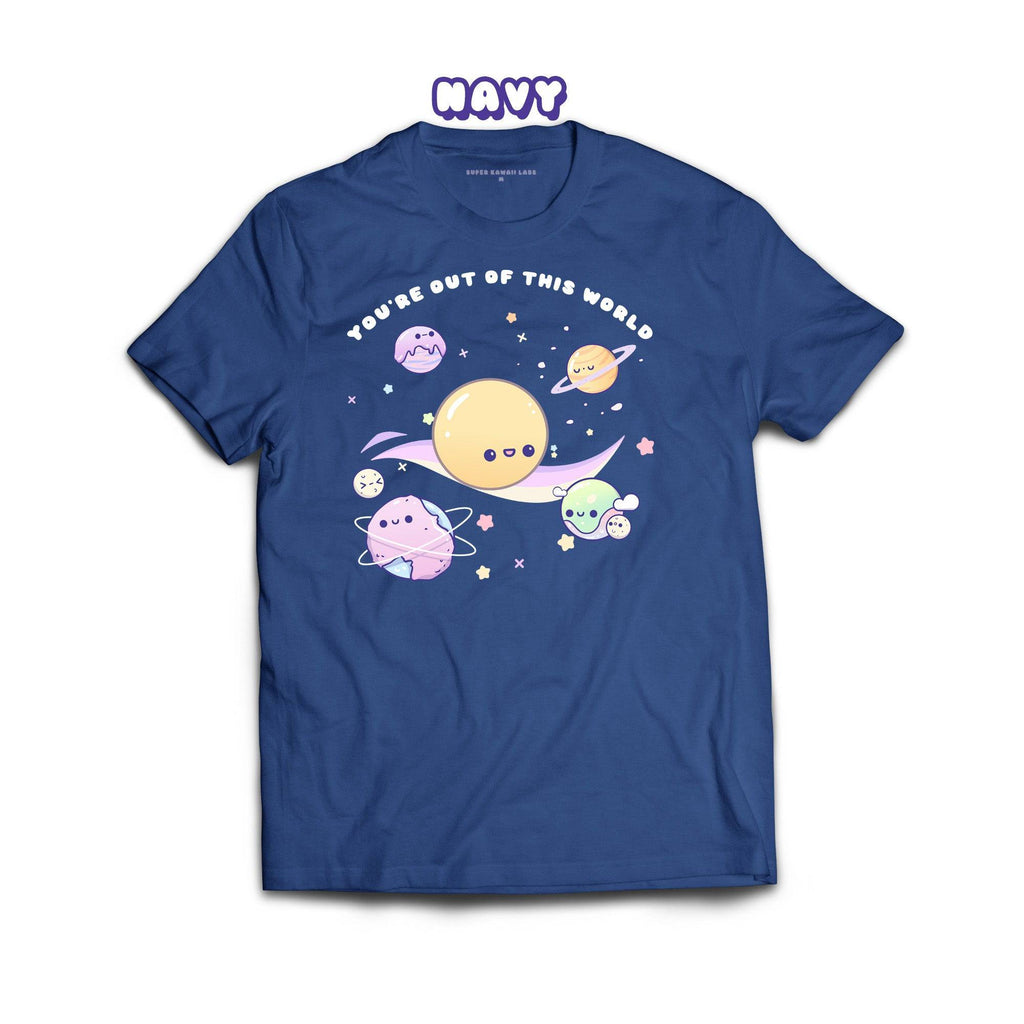 Planets T-shirt, Navy 100% Ringspun Cotton T-shirt