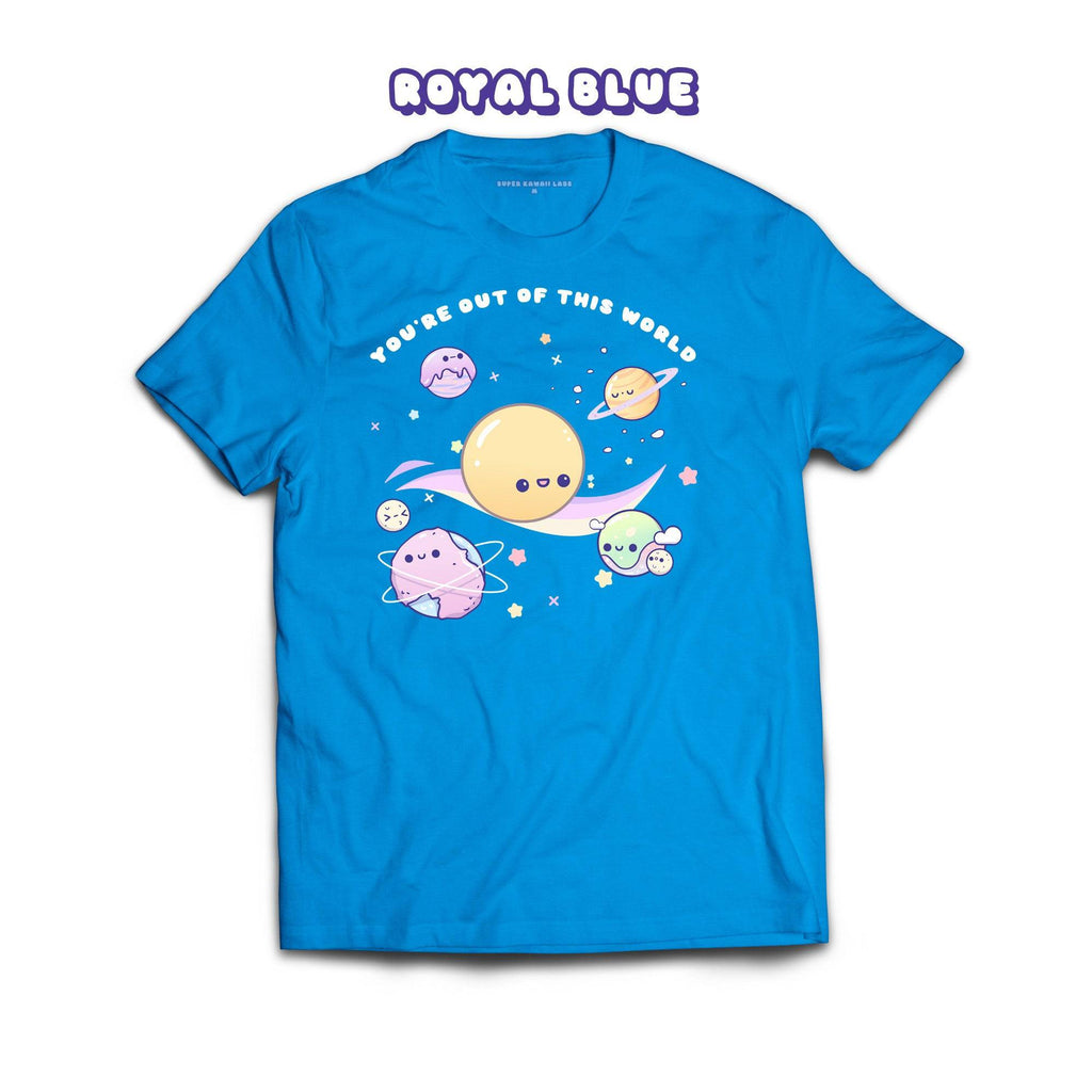 Planets T-shirt, Royal Blue 100% Ringspun Cotton T-shirt