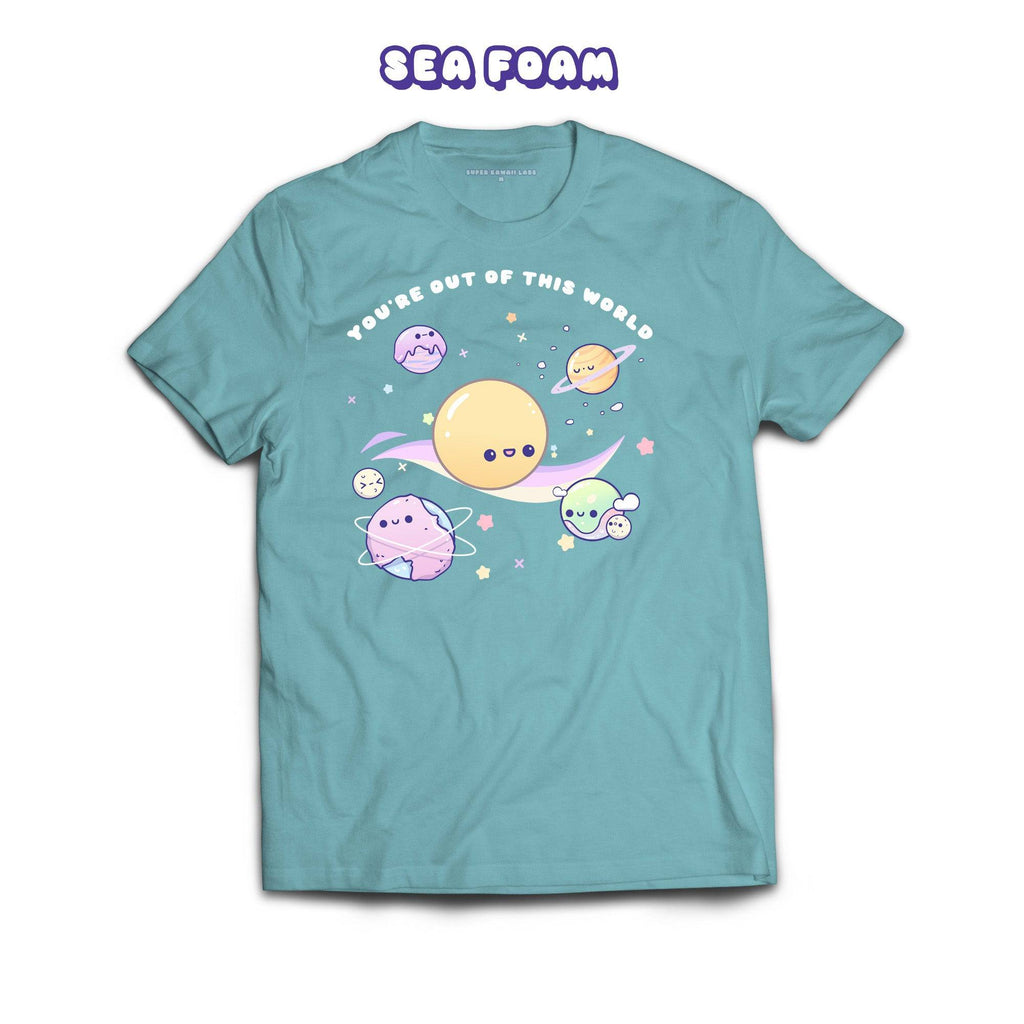 Planets T-shirt, Sea Foam 100% Ringspun Cotton T-shirt