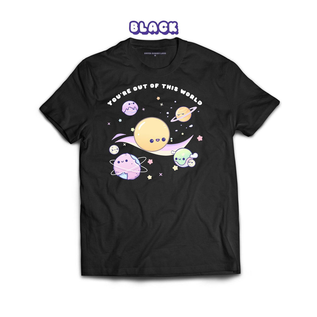 Planets T-shirt, Black 100% Ringspun Cotton T-shirt