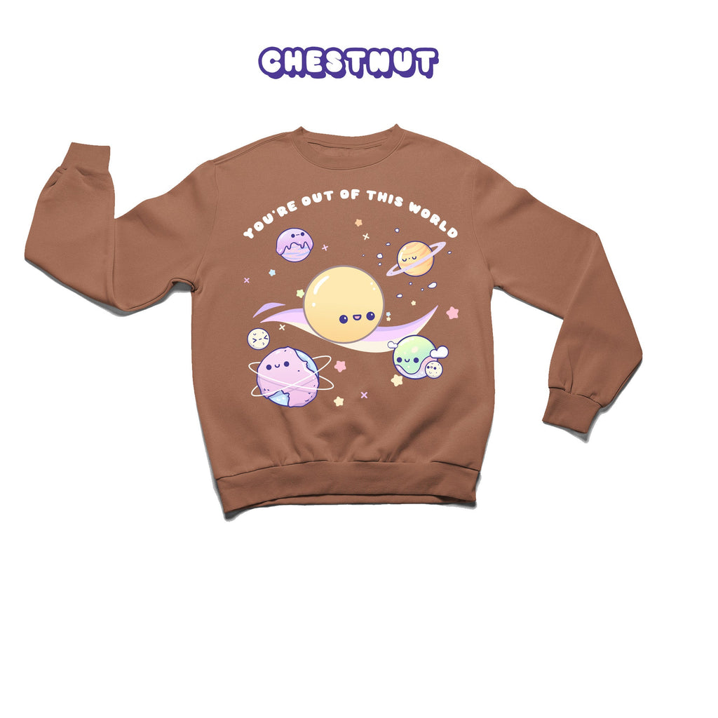 Planets Crewneck Premium Sweater - Super Kawaii Labs