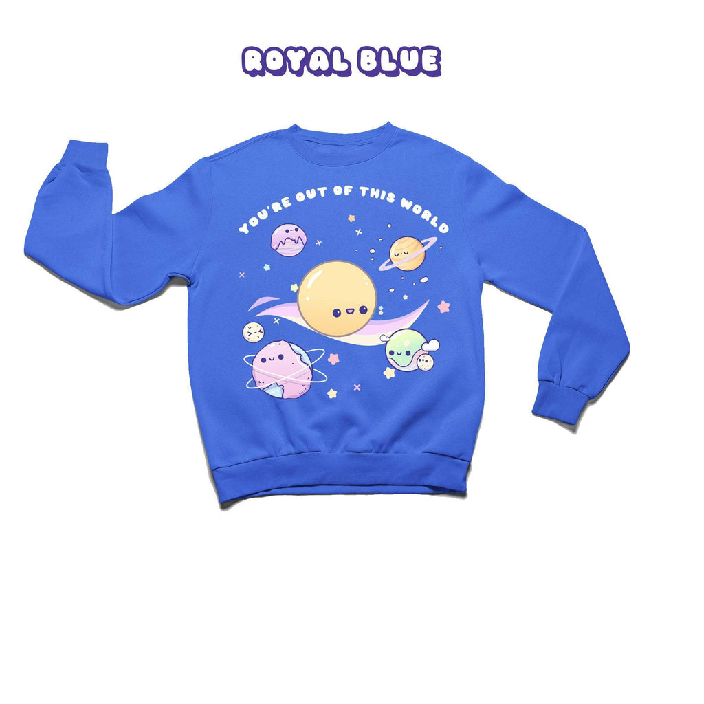 Planets Crewneck Premium Sweater - Super Kawaii Labs