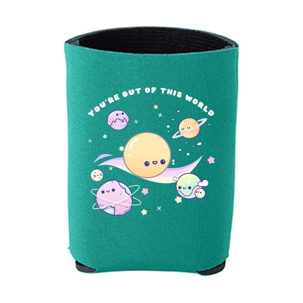 Kawaii Teal Planets Beverage Holder