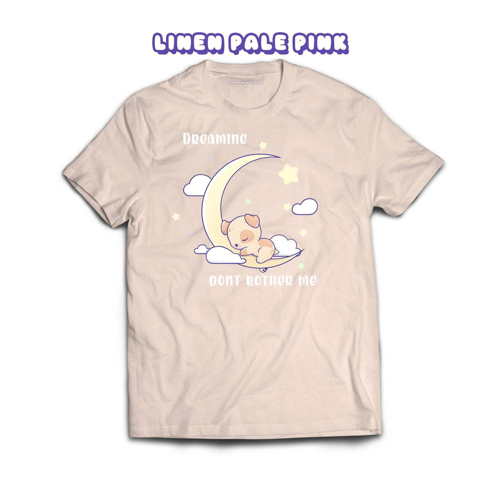 PuppyMoon T-shirt, Linen Pale Pink 100% Ringspun Cotton T-shirt