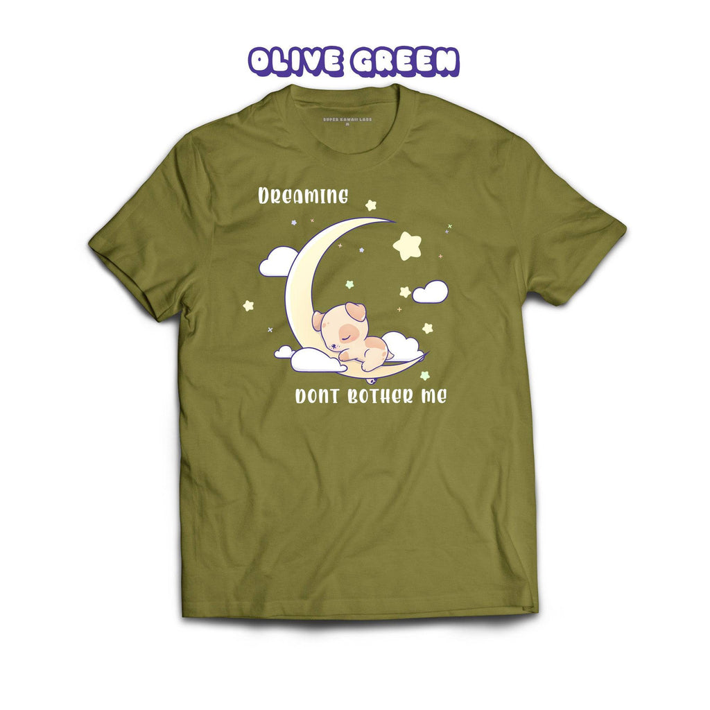 PuppyMoon T-shirt, Olive Green 100% Ringspun Cotton T-shirt