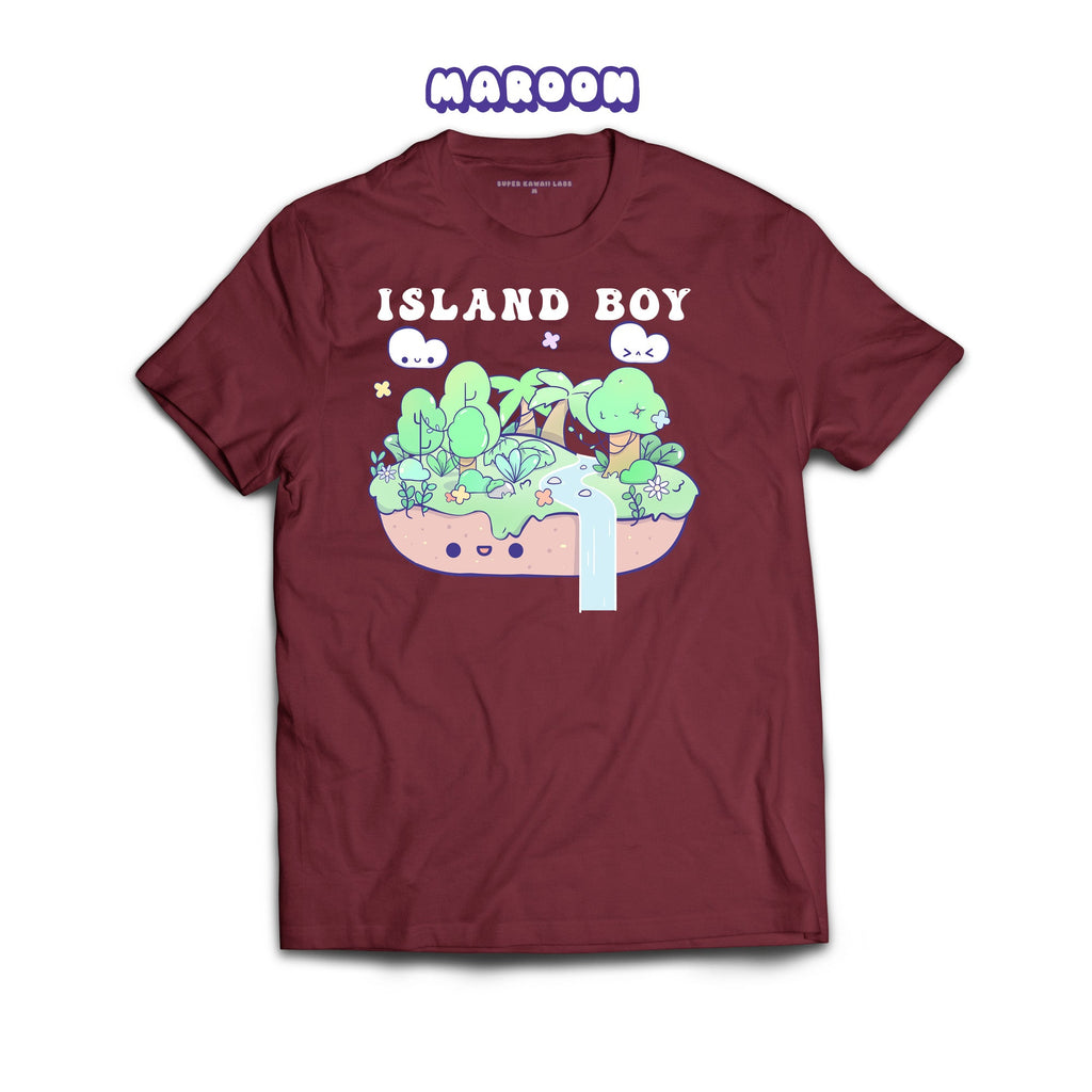Rainforest T-shirt, Maroon 100% Ringspun Cotton T-shirt