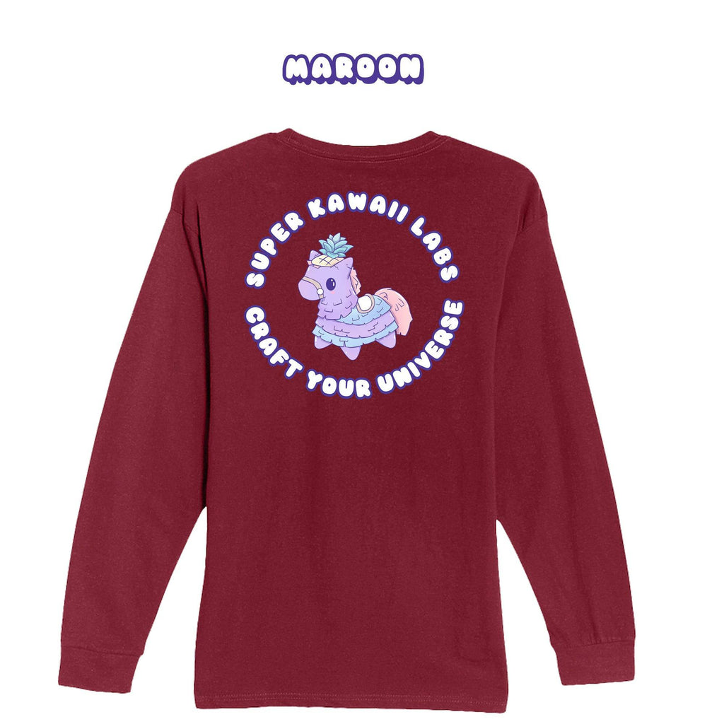 SKLCircle Maroon Longsleeve T-shirt