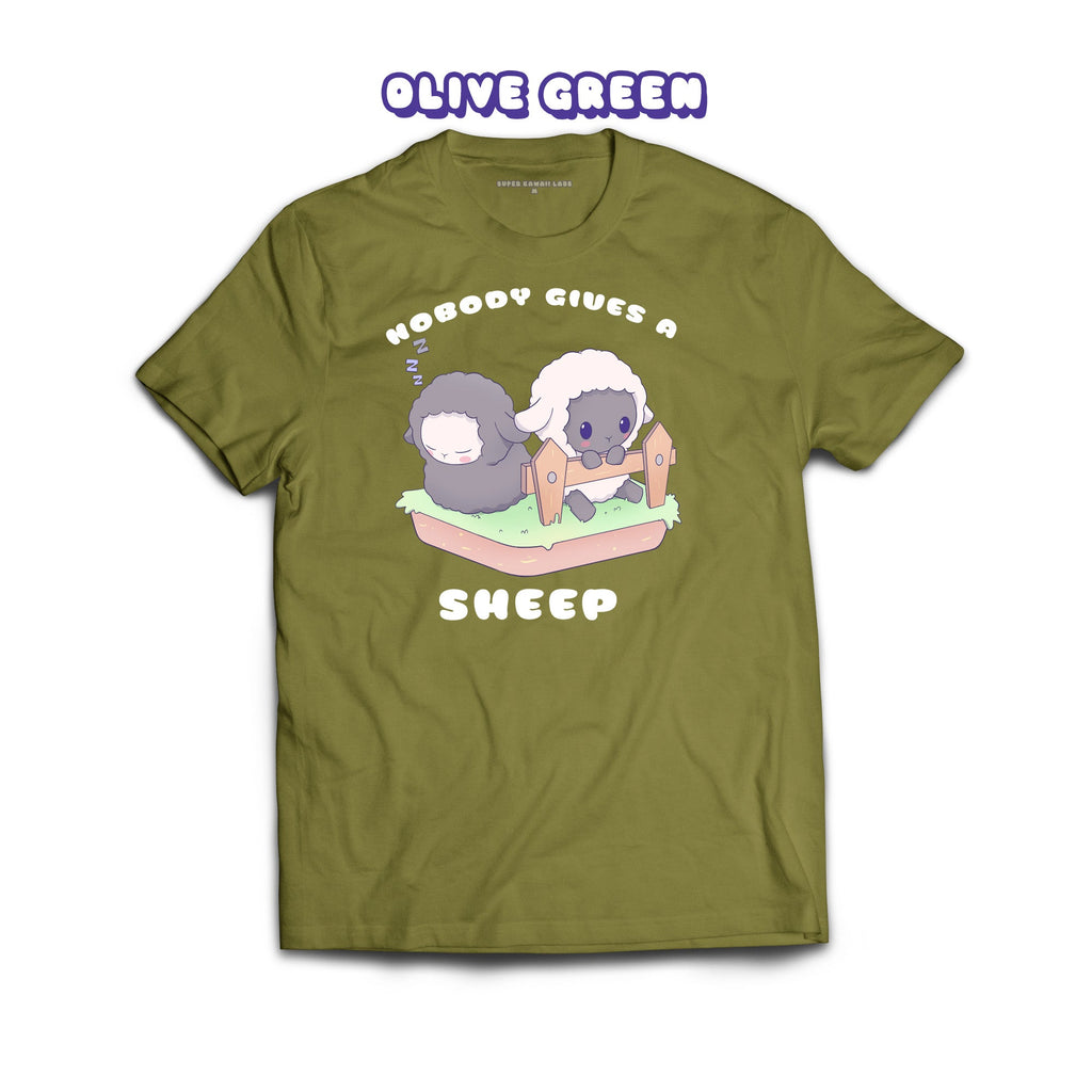 Sheep T-shirt, Olive Green 100% Ringspun Cotton T-shirt