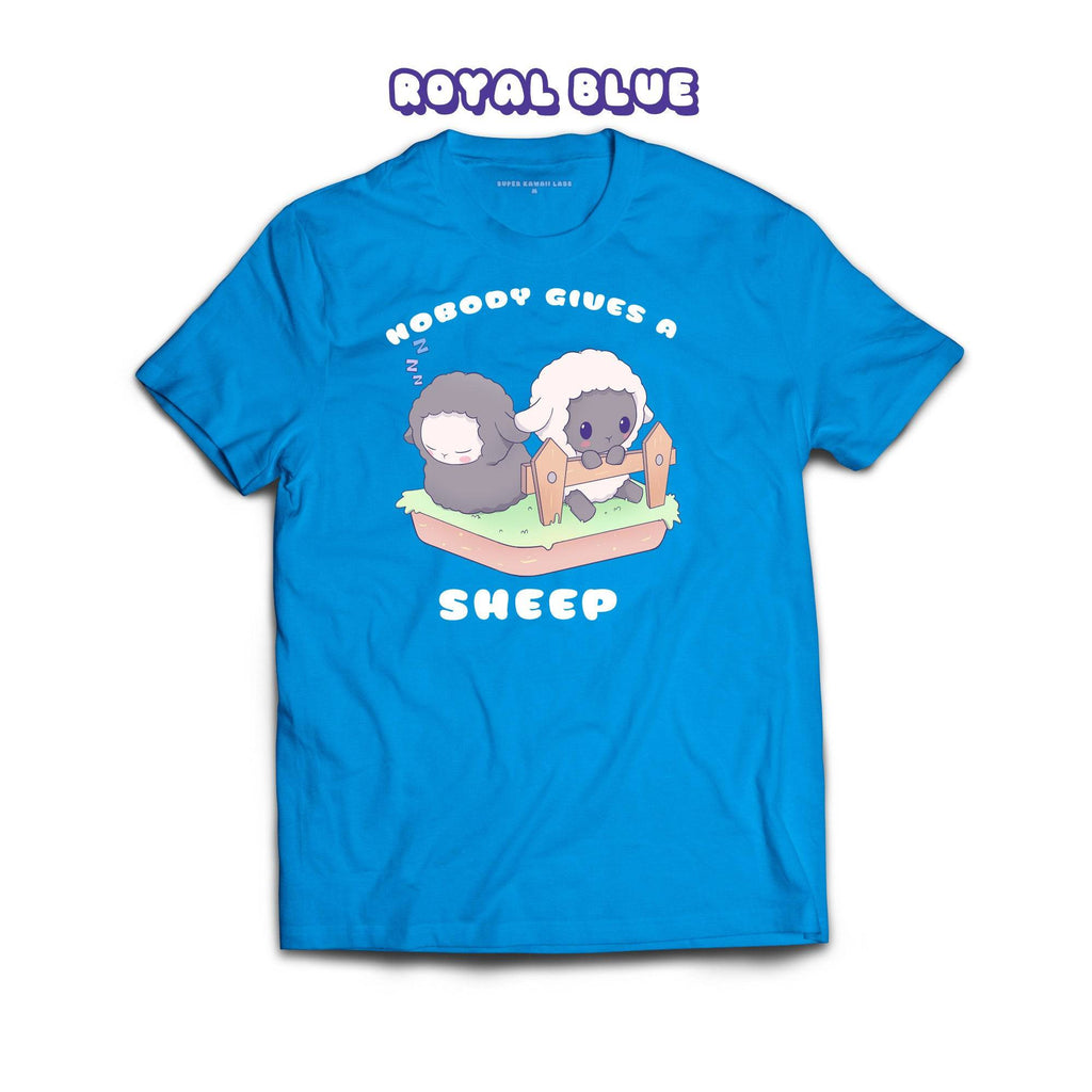 Sheep T-shirt, Royal Blue 100% Ringspun Cotton T-shirt