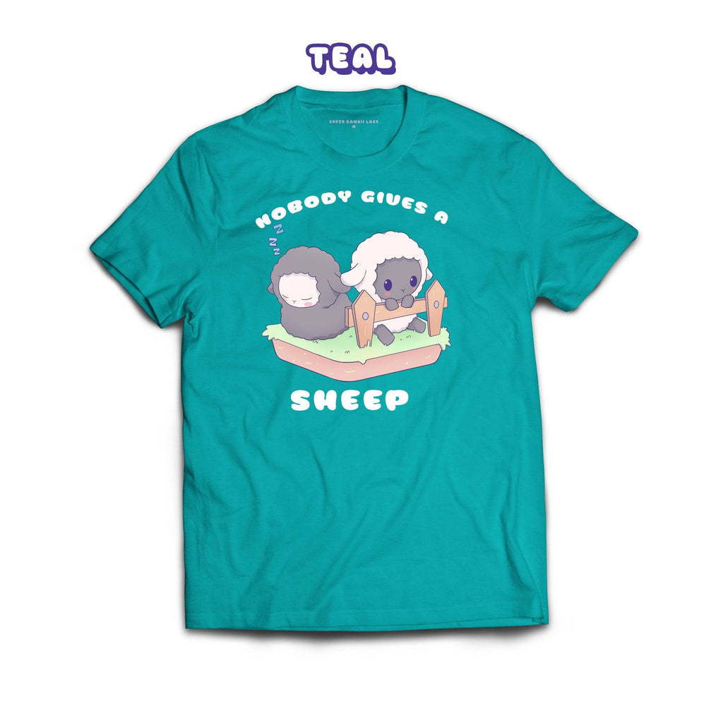 Sheep T-shirt, Teal 100% Ringspun Cotton T-shirt