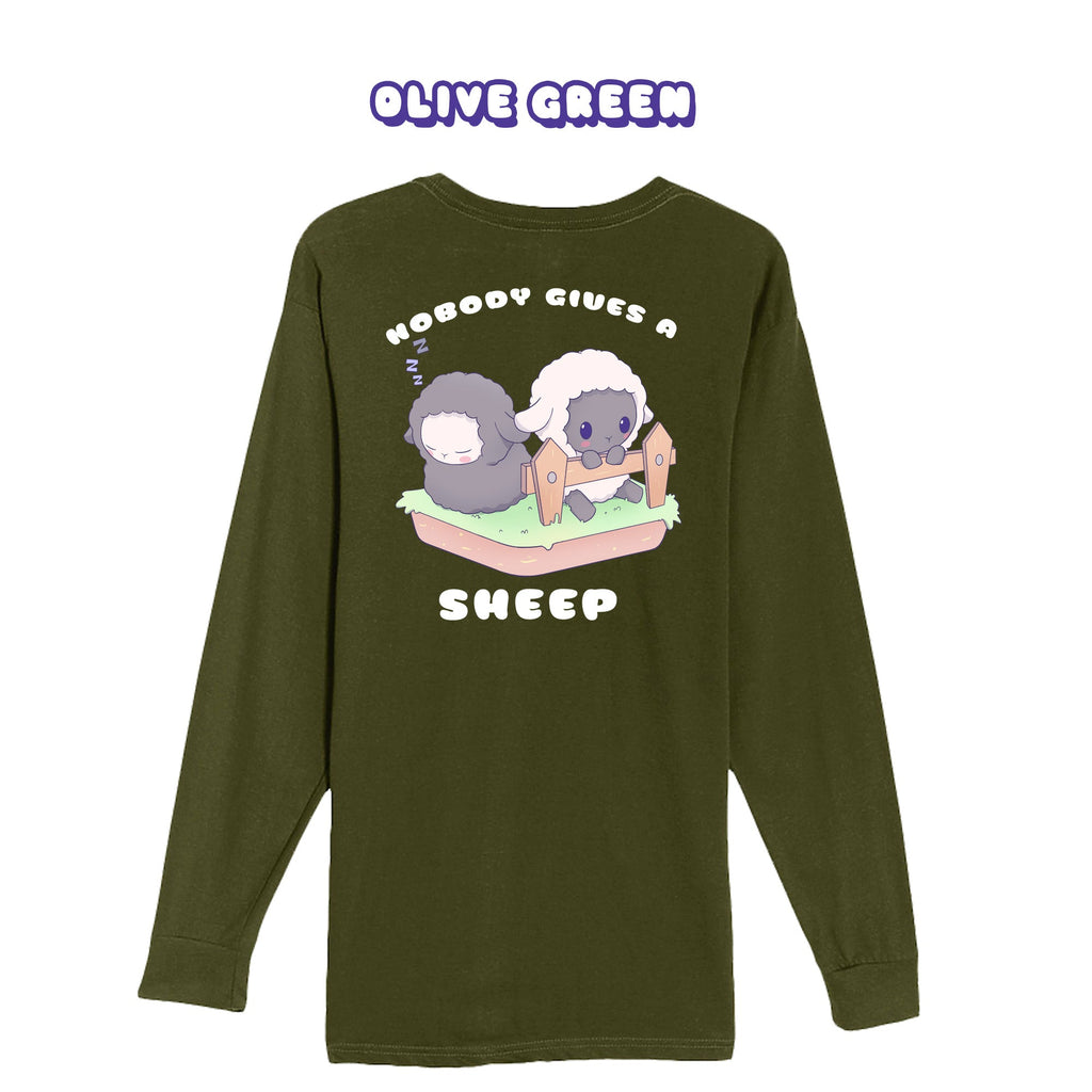 Sheep Olive Green Longsleeve T-shirt