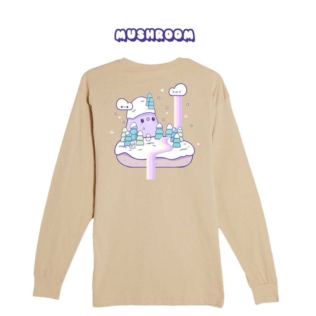 Snowy Mountain Msuhroom Longsleeve T-shirt