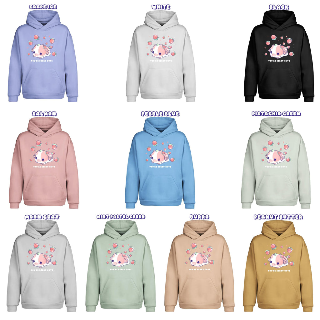 Strawberry Cow Pullover Urban Hoodie - Super Kawaii Labs