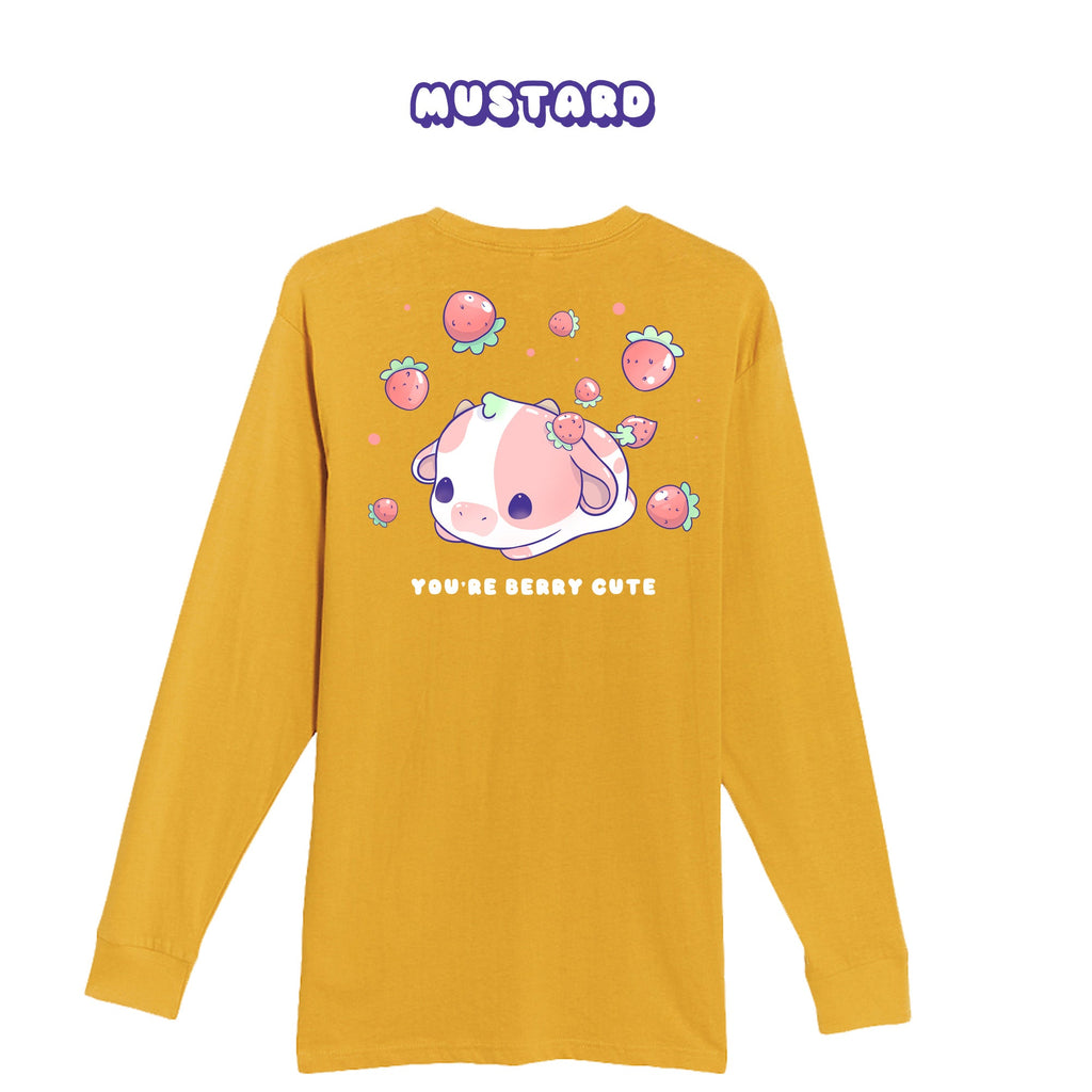 Strawberry Cow Longsleeve T-shirt - Super Kawaii Labs