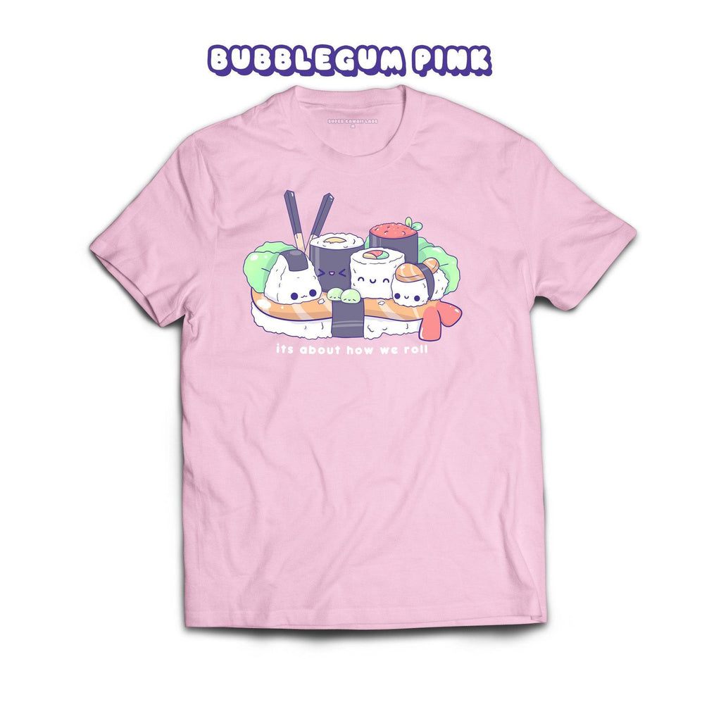 Sushi T-shirt, Bubblegum Pink 100% Ringspun Cotton T-shirt
