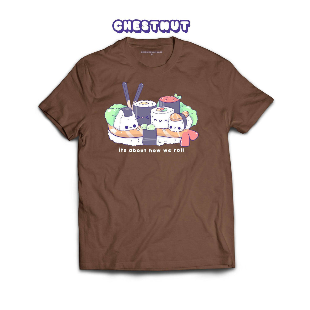 Sushi T-shirt, Chestnut 100% Ringspun Cotton T-shirt