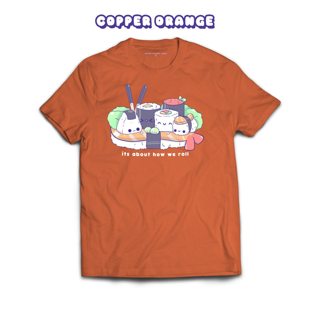 Sushi T-shirt, Copper Orange 100% Ringspun Cotton T-shirt