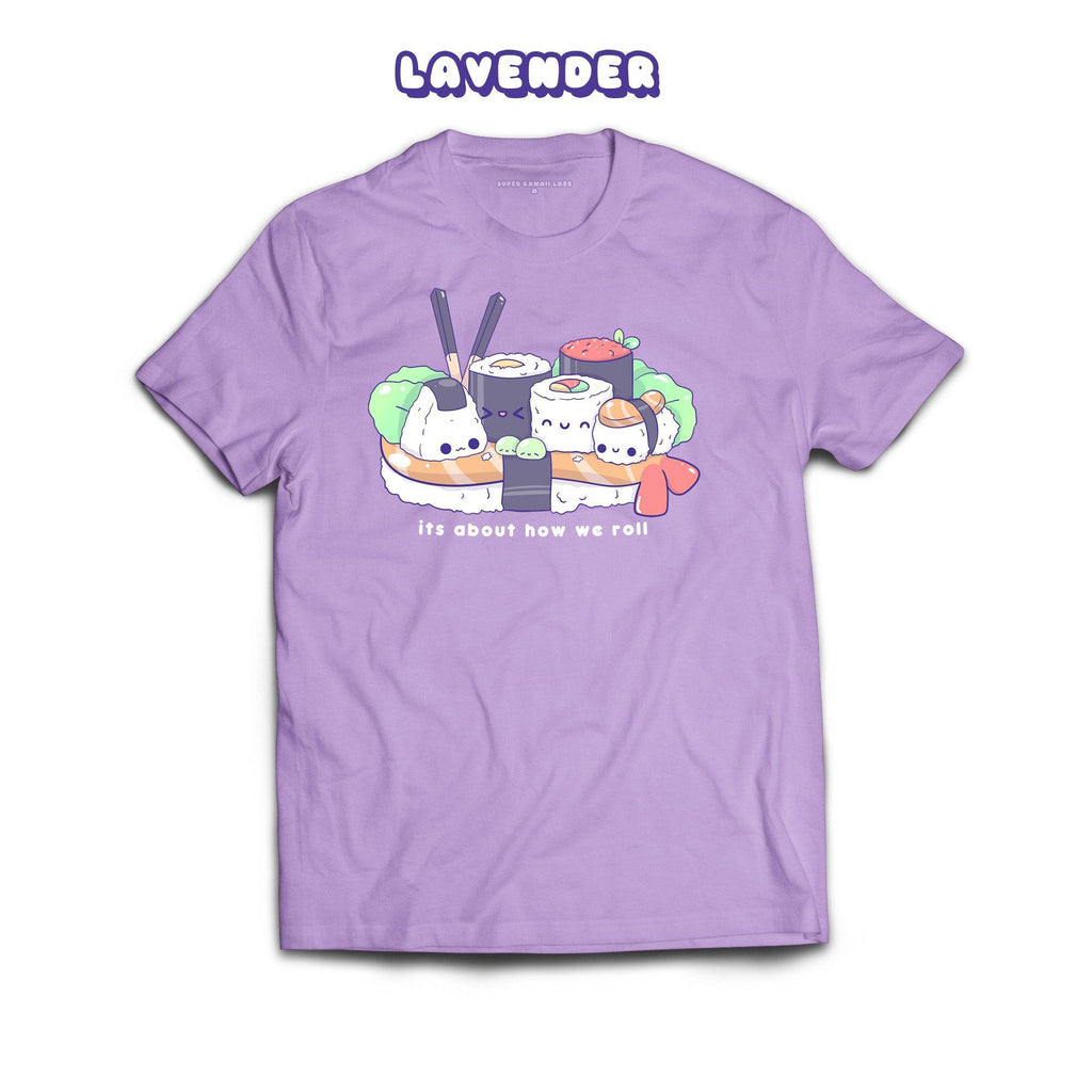 Sushi T-shirt, Lavender 100% Ringspun Cotton T-shirt