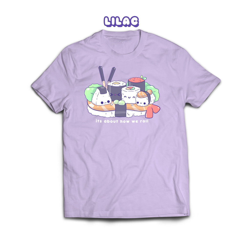 Sushi T-shirt, Lilac 100% Ringspun Cotton T-shirt