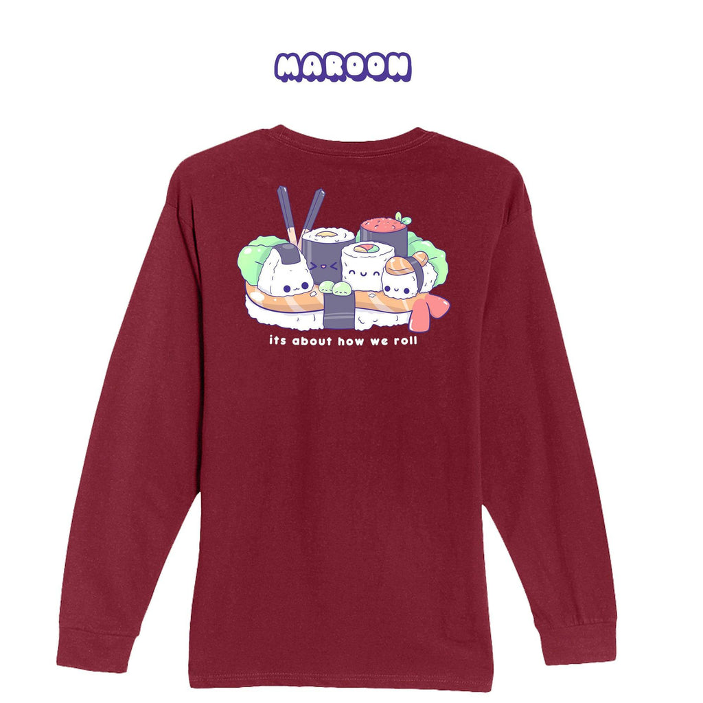 Sushi Maroon Longsleeve T-shirt