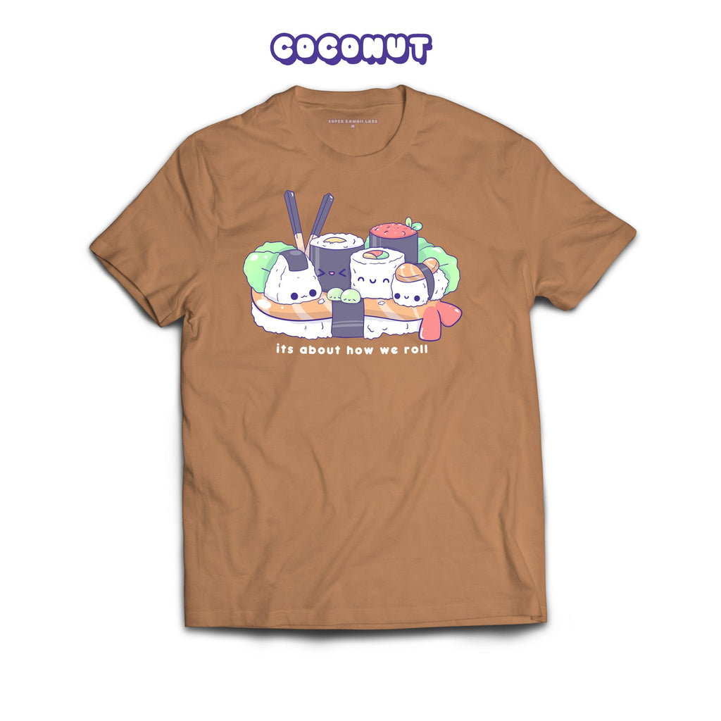Sushi T-shirt, Toasted Coconut 100% Ringspun Cotton T-shirt