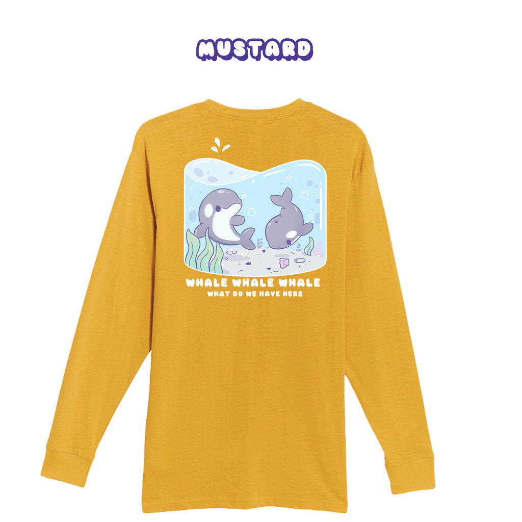 Whales Mustard Longsleeve T-shirt