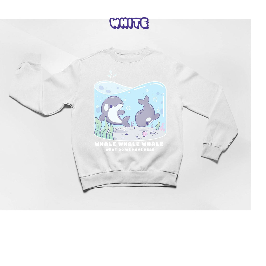 Whales Crewneck Premium Sweater - Super Kawaii Labs